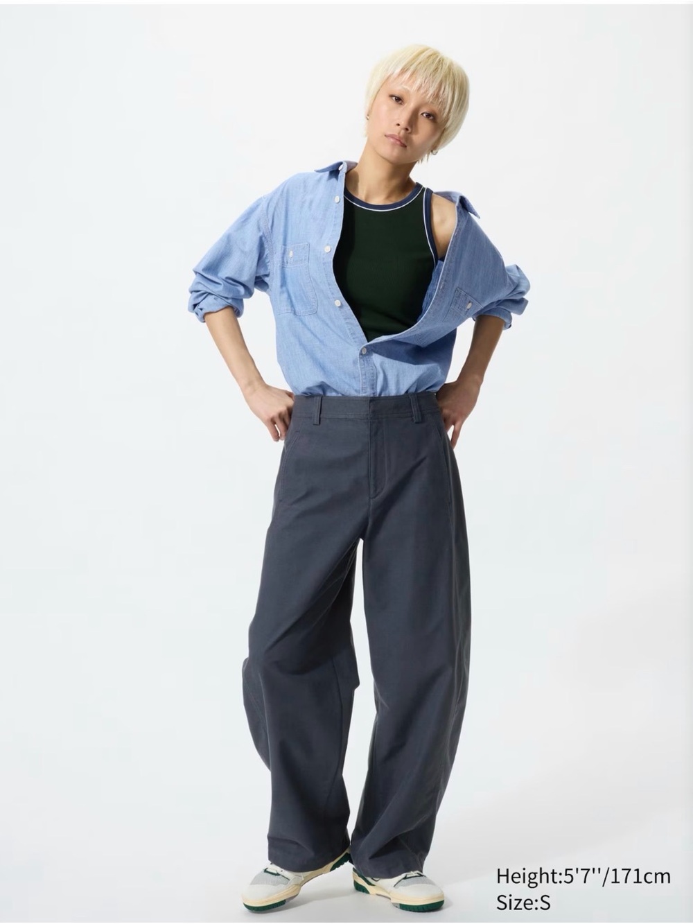 Uniqlo Jersey Barrel Pants Dark Gray